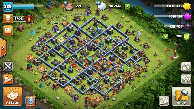 Clash of Clans account Town Hall 14 Level 229 With 786 Gems