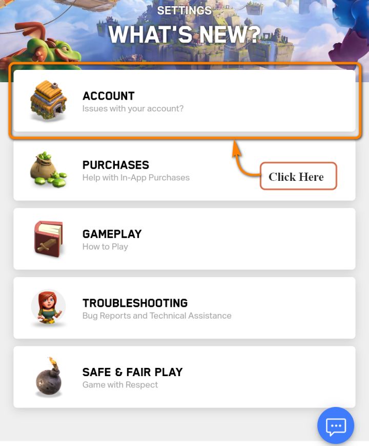 clash of clans new account open