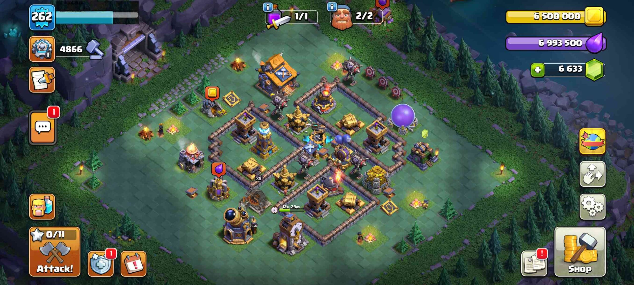 Town Hall 17 Level 261 Builder Base 2