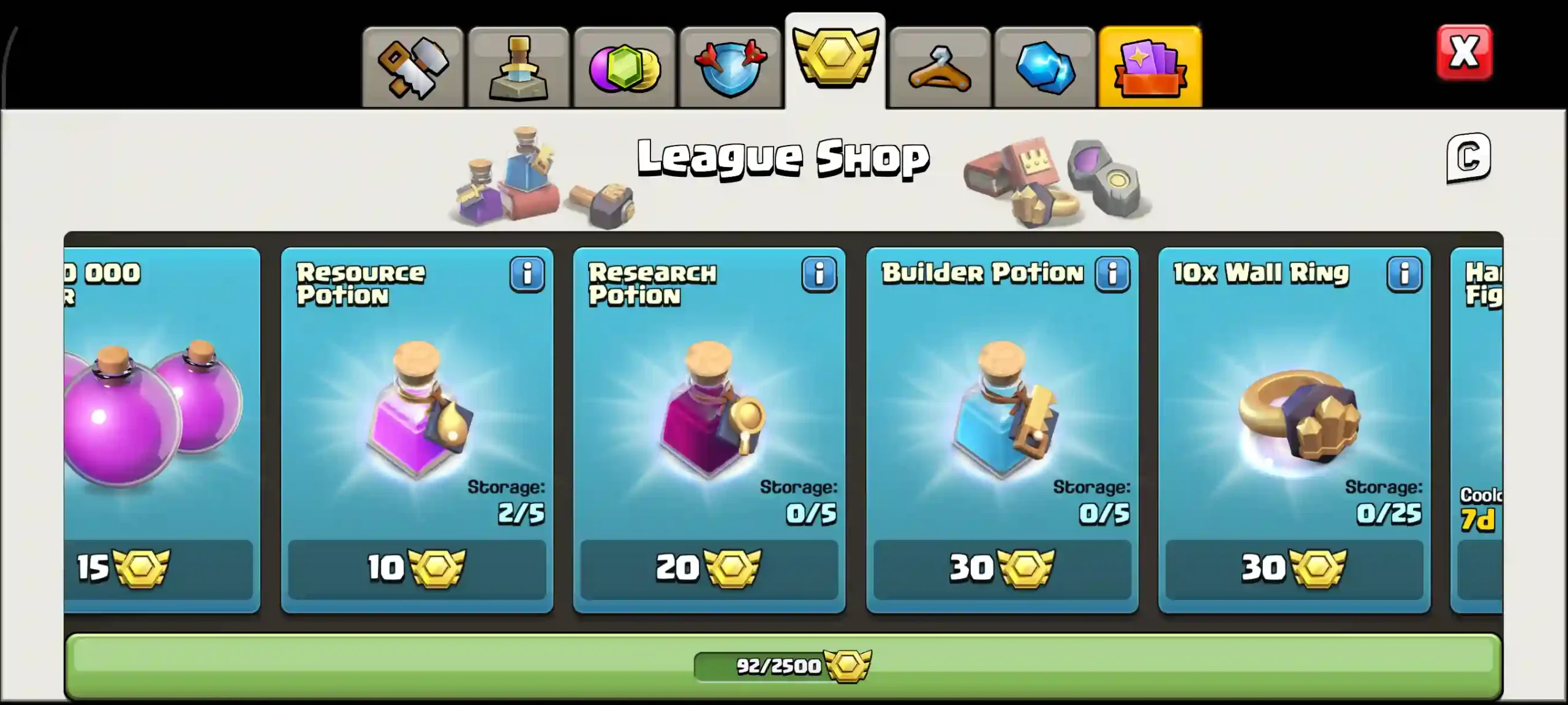 Town Hall 18 Level 230 League Medals