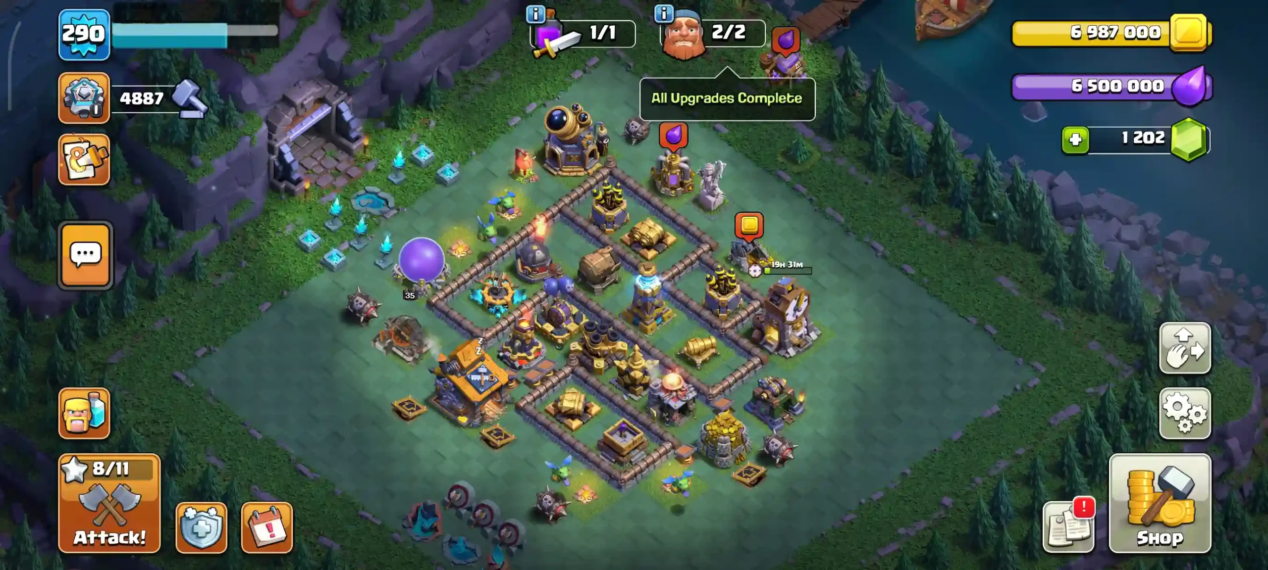 Town Hall 18 Level 290 Builder Base 2