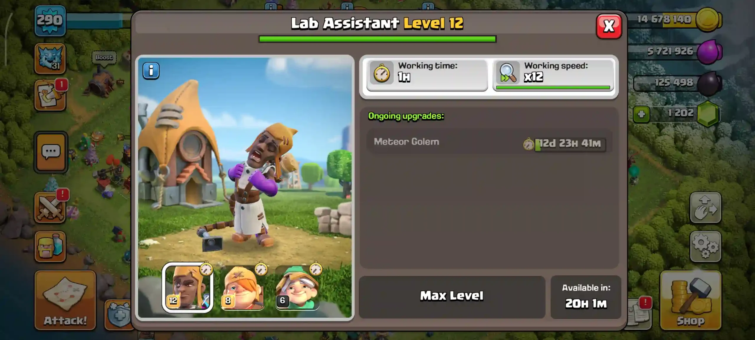 Town Hall 18 Level 290 Builder Hut