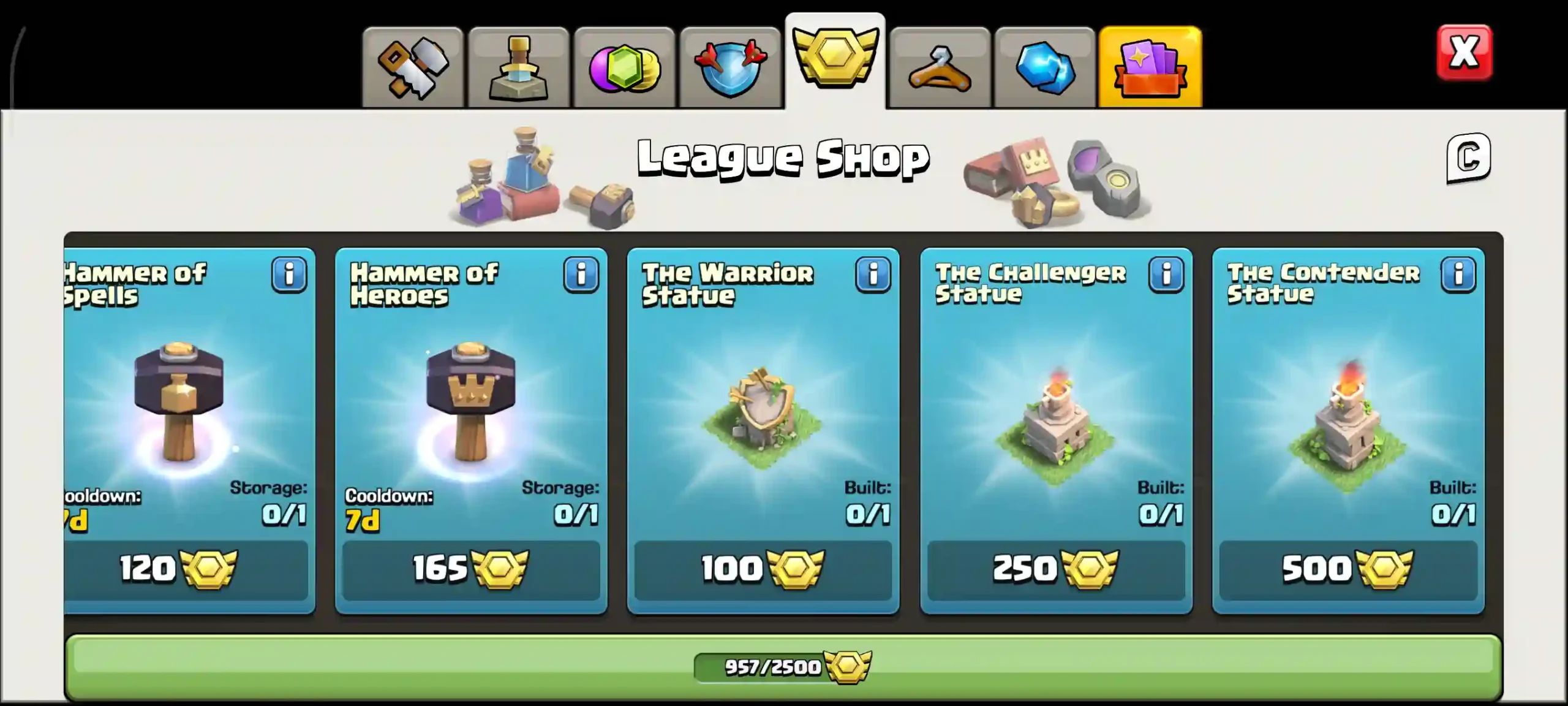 Town Hall 18 Level 290 League Medals