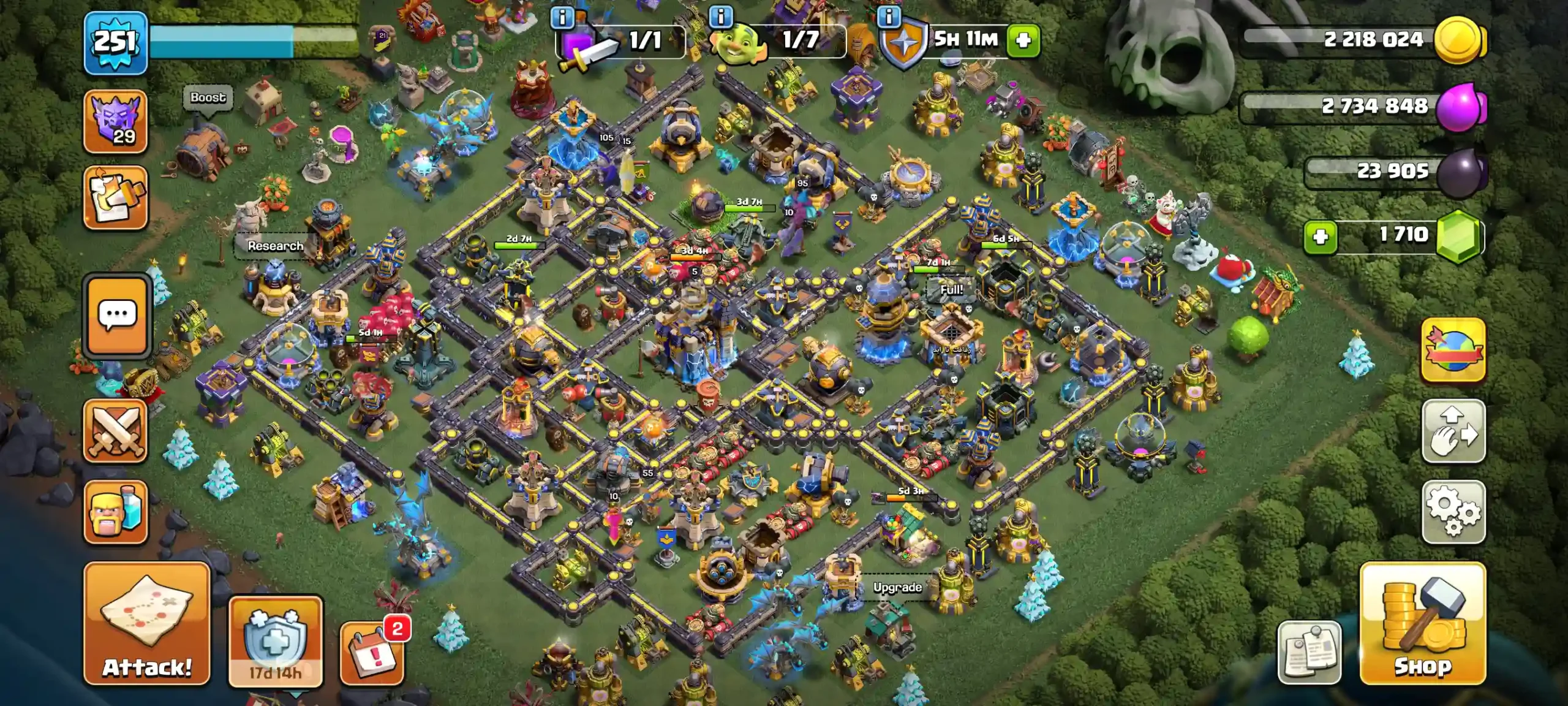 Town Hall 18 Level 251 Main Base